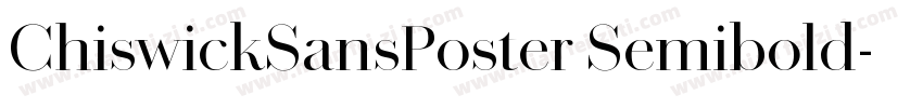 ChiswickSansPoster Semibold字体转换